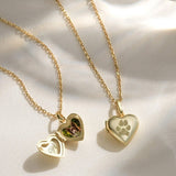 Personalized Heart Pet Paw Locket Necklace