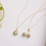 Pavé Cherry Necklace - Dainty Diamond Pendant