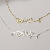 Birth Flower Name Necklace