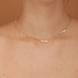 Minimalist Multi Name Necklace in Curb Chain