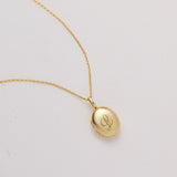 Initial Engraved Locket Necklace – Personalized Bridal Keepsake
