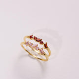 Birthstone Cluster Ring – Custom Gemstone Ring | Dainty Birthstone Jewelry Gift