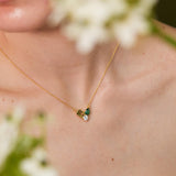 Personalized 3 Birthstone Necklace
